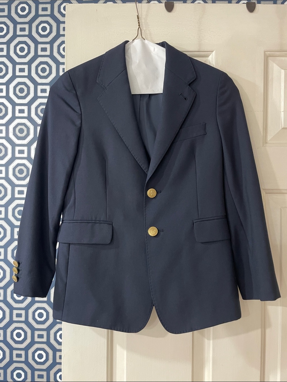 Vineyard Vines Boys' Navy Blazer with Gold Buttons